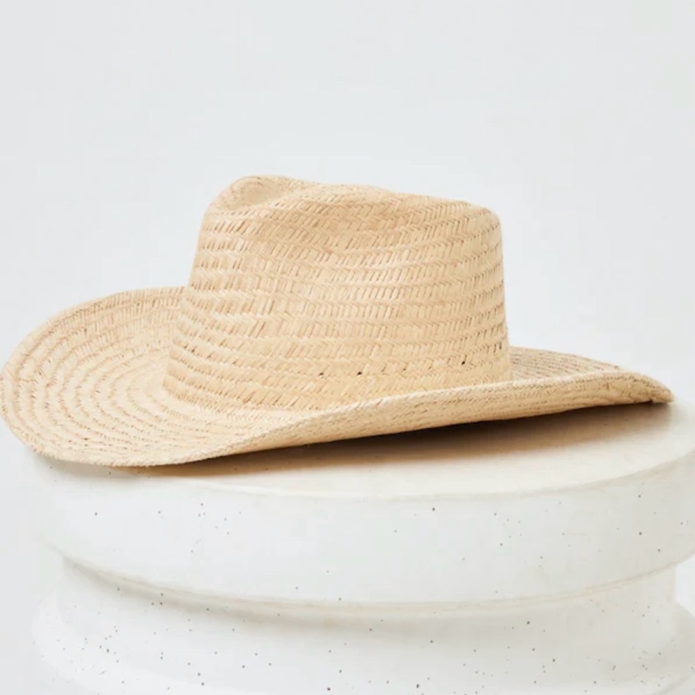 New l*space structured Natural Straw Cowboy Hat